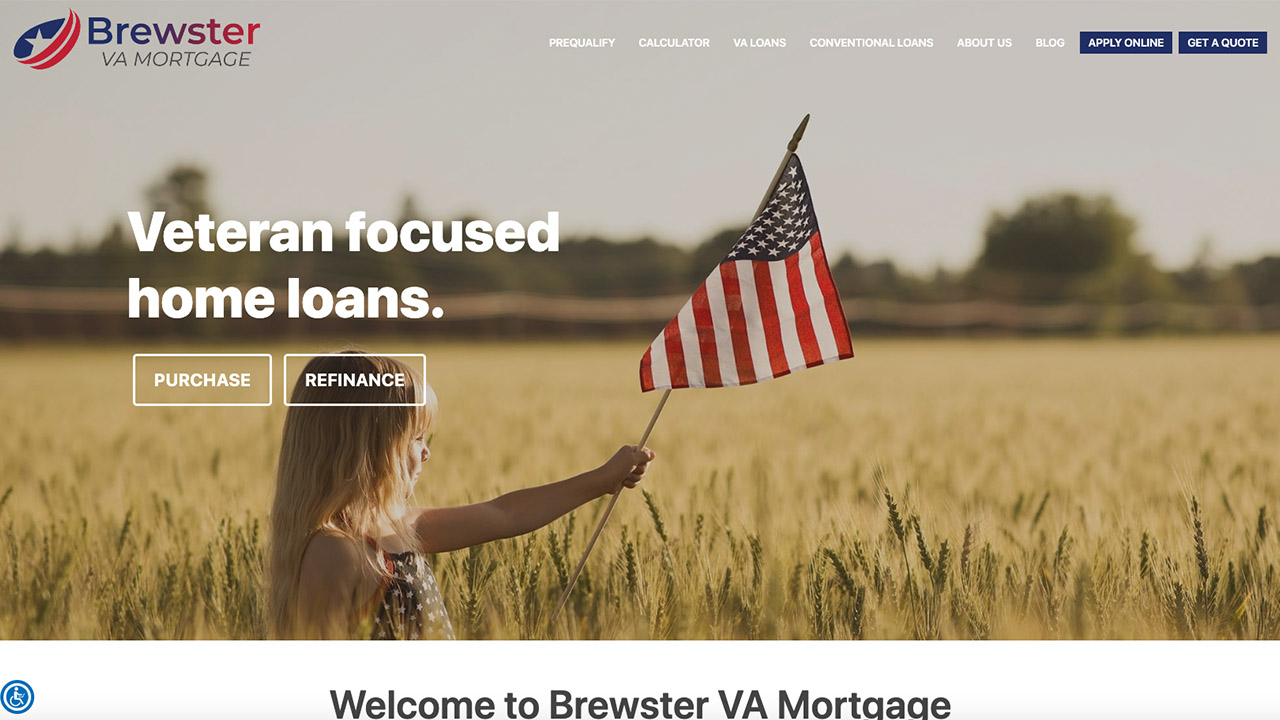 Mortgage website design for VA Loans • Vonk Digital Mortgage Websites